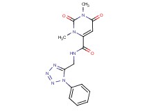 1,3-dimethyl-2,6-dioxo-N-[(1-phenyl-1H-tetrazol-5-yl)methyl]-1,2,3,6-tetrahydro-4-pyrimidinecarboxamide