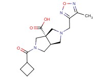 (3aS*,6aS*)-2-(cyclobutylcarbonyl)-5-[(4-methyl-1,2,5-oxadiazol-3-yl)methyl]hexahydropyrrolo[3,4-c]pyrrole-3a(1H)-carboxylic acid