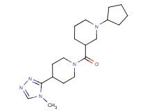 1-cyclopentyl-3-{[4-(4-methyl-4H-1,2,4-triazol-3-yl)-1-piperidinyl]carbonyl}piperidine