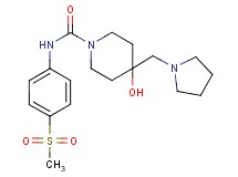 4-hydroxy-N-[4-(methylsulfonyl)phenyl]-4-(pyrrolidin-1-ylmethyl)piperidine-1-carboxamide formate