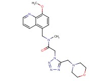 N-[(8-methoxy-5-quinolinyl)methyl]-N-methyl-2-[5-(4-morpholinylmethyl)-1H-tetrazol-1-yl]acetamide