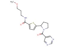 N-(3-methoxypropyl)-5-[1-(5-pyrimidinylcarbonyl)-2-pyrrolidinyl]-2-thiophenecarboxamide