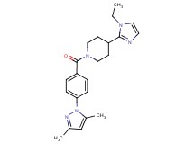 1-[4-(3,5-dimethyl-1H-pyrazol-1-yl)benzoyl]-4-(1-ethyl-1H-imidazol-2-yl)piperidine
