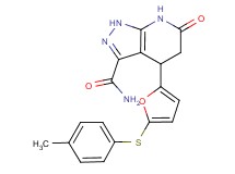 4-{5-[(4-methylphenyl)thio]-2-furyl}-6-oxo-4,5,6,7-tetrahydro-1H-pyrazolo[3,4-b]pyridine-3-carboxamide