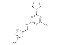 6-methyl-N-[(3-methyl-1H-pyrazol-5-yl)methyl]-2-(1-pyrrolidinyl)-4-pyrimidinamine