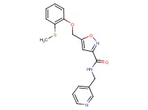 5-{[2-(methylthio)phenoxy]methyl}-N-(3-pyridinylmethyl)-3-isoxazolecarboxamide