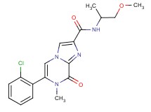 6-(2-chlorophenyl)-N-(2-methoxy-1-methylethyl)-7-methyl-8-oxo-7,8-dihydroimidazo[1,2-a]pyrazine-2-carboxamide