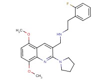 N-{[5,8-dimethoxy-2-(1-pyrrolidinyl)-3-quinolinyl]methyl}-2-(2-fluorophenyl)ethanamine