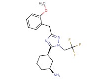 (1S*,3R*)-3-[3-(2-methoxybenzyl)-1-(2,2,2-trifluoroethyl)-1H-1,2,4-triazol-5-yl]cyclohexanamine