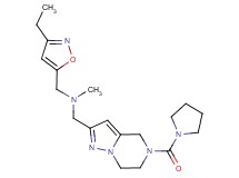 1-(3-ethyl-5-isoxazolyl)-N-methyl-N-{[5-(1-pyrrolidinylcarbonyl)-4,5,6,7-tetrahydropyrazolo[1,5-a]pyrazin-2-yl]methyl}methanamine