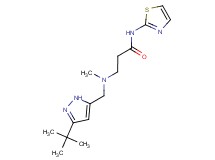 3-[[(3-tert-butyl-1H-pyrazol-5-yl)methyl](methyl)amino]-N-1,3-thiazol-2-ylpropanamide