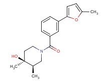 (3R*,4S*)-3,4-dimethyl-1-[3-(5-methyl-2-furyl)benzoyl]piperidin-4-ol