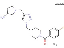 (3R)-1-[(1-{[1-(4-fluoro-2-methylbenzoyl)-4-piperidinyl]methyl}-1H-1,2,3-triazol-4-yl)methyl]-3-pyrrolidinamine bis(trifluoroacetate)