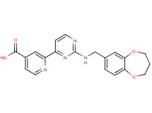 2-{2-[(3,4-dihydro-2H-1,5-benzodioxepin-7-ylmethyl)amino]pyrimidin-4-yl}isonicotinic acid