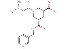 (3S*,5S*)-1-(N,N-dimethylglycyl)-5-{[(3-pyridinylmethyl)amino]carbonyl}-3-piperidinecarboxylic acid