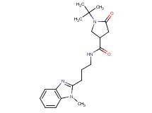 1-tert-butyl-N-[3-(1-methyl-1H-benzimidazol-2-yl)propyl]-5-oxo-3-pyrrolidinecarboxamide