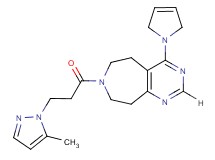 4-(2,5-dihydro-1H-pyrrol-1-yl)-7-[3-(5-methyl-1H-pyrazol-1-yl)propanoyl]-6,7,8,9-tetrahydro-5H-pyrimido[4,5-d]azepine