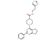 1-(2-phenyl-6,7-dihydro-5H-cyclopenta[d]pyrimidin-4-yl)-N-[2-(1,3-thiazol-4-yl)ethyl]-4-piperidinecarboxamide