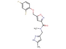 5-[(2,4-difluorophenoxy)methyl]-N-methyl-N-[(5-methyl-1H-pyrazol-3-yl)methyl]-3-isoxazolecarboxamide