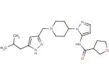 N-(1-{1-[(5-isobutyl-1H-pyrazol-3-yl)methyl]-4-piperidinyl}-1H-pyrazol-5-yl)tetrahydro-3-furancarboxamide