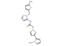 N-{1-[(5-methyl-2-furyl)methyl]-1H-pyrazol-5-yl}-2-[3-(1-methyl-1H-pyrrol-2-yl)-1H-pyrazol-1-yl]acetamide