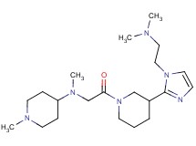 N-[2-(3-{1-[2-(dimethylamino)ethyl]-1H-imidazol-2-yl}piperidin-1-yl)-2-oxoethyl]-N,1-dimethylpiperidin-4-amine