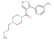1-(2-methoxyethyl)-4-{[3-(3-methylphenyl)-1H-pyrazol-4-yl]carbonyl}piperazine