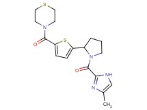 4-[(5-{1-[(4-methyl-1H-imidazol-2-yl)carbonyl]-2-pyrrolidinyl}-2-thienyl)carbonyl]thiomorpholine
