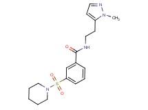 N-[2-(1-methyl-1H-pyrazol-5-yl)ethyl]-3-(piperidin-1-ylsulfonyl)benzamide