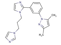 1-(3-{1-[3-(1H-imidazol-1-yl)propyl]-1H-imidazol-2-yl}phenyl)-3,5-dimethyl-1H-pyrazole