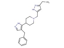 4-(4-benzyl-1H-pyrazol-5-yl)-1-[(3-ethyl-1H-pyrazol-5-yl)methyl]piperidine