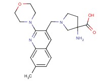 3-amino-1-[(7-methyl-2-morpholin-4-ylquinolin-3-yl)methyl]pyrrolidine-3-carboxylic acid