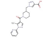 1-({1-[(5-methyl-1-pyridin-2-yl-1H-pyrazol-4-yl)carbonyl]piperidin-3-yl}methyl)-1H-1,2,3-triazole-4-carboxylic acid