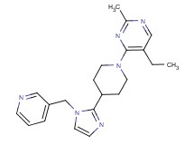 5-ethyl-2-methyl-4-{4-[1-(3-pyridinylmethyl)-1H-imidazol-2-yl]-1-piperidinyl}pyrimidine