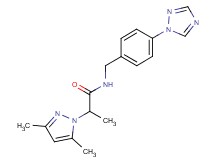 2-(3,5-dimethyl-1H-pyrazol-1-yl)-N-[4-(1H-1,2,4-triazol-1-yl)benzyl]propanamide