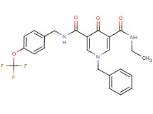 1-benzyl-N-ethyl-4-oxo-N'-[4-(trifluoromethoxy)benzyl]-1,4-dihydro-3,5-pyridinedicarboxamide
