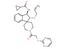 N-{(2R*,3R*)-2-(allyloxy)-1'-[(2-pyrimidinylthio)acetyl]-2,3-dihydrospiro[indene-1,4'-piperidin]-3-yl}cyclopropanecarboxamide