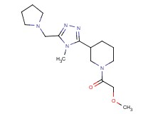 1-(methoxyacetyl)-3-[4-methyl-5-(pyrrolidin-1-ylmethyl)-4H-1,2,4-triazol-3-yl]piperidine
