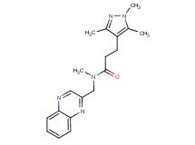 N-methyl-N-(2-quinoxalinylmethyl)-3-(1,3,5-trimethyl-1H-pyrazol-4-yl)propanamide