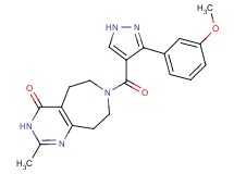 7-{[3-(3-methoxyphenyl)-1H-pyrazol-4-yl]carbonyl}-2-methyl-3,5,6,7,8,9-hexahydro-4H-pyrimido[4,5-d]azepin-4-one