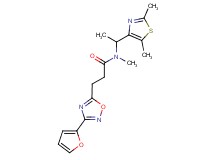 N-[1-(2,5-dimethyl-1,3-thiazol-4-yl)ethyl]-3-[3-(2-furyl)-1,2,4-oxadiazol-5-yl]-N-methylpropanamide