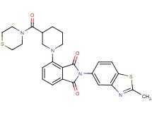 2-(2-methyl-1,3-benzothiazol-5-yl)-4-[3-(4-thiomorpholinylcarbonyl)-1-piperidinyl]-1H-isoindole-1,3(2H)-dione