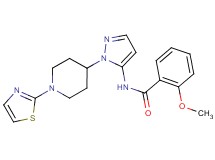 2-methoxy-N-{1-[1-(1,3-thiazol-2-yl)piperidin-4-yl]-1H-pyrazol-5-yl}benzamide