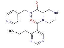 1-[(4-propyl-5-pyrimidinyl)carbonyl]-N-(4-pyridinylmethyl)-2-piperazinecarboxamide