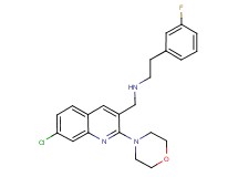 N-{[7-chloro-2-(4-morpholinyl)-3-quinolinyl]methyl}-2-(3-fluorophenyl)ethanamine