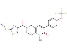 1-methyl-6-{[2-(methylthio)-1,3-thiazol-4-yl]carbonyl}-3-[4-(trifluoromethoxy)phenyl]-5,6,7,8-tetrahydro-1,6-naphthyridin-2(1H)-one