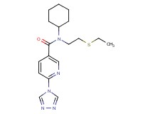 N-cyclohexyl-N-[2-(ethylthio)ethyl]-6-(4H-1,2,4-triazol-4-yl)nicotinamide