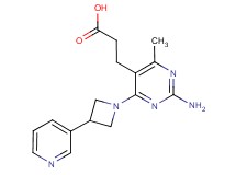 3-[2-amino-4-methyl-6-(3-pyridin-3-ylazetidin-1-yl)pyrimidin-5-yl]propanoic acid
