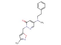 2-[(3-methyl-5-isoxazolyl)methyl]-5-[methyl(2-phenylethyl)amino]-3(2H)-pyridazinone