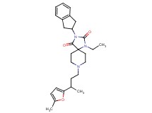 3-(2,3-dihydro-1H-inden-2-yl)-1-ethyl-8-[3-(5-methyl-2-furyl)butyl]-1,3,8-triazaspiro[4.5]decane-2,4-dione